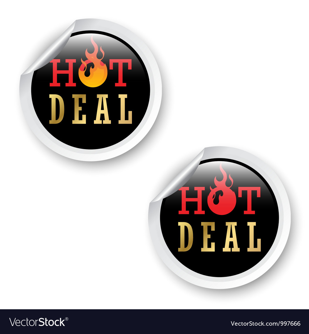 Hot Deals Stickers - Sale Promotion