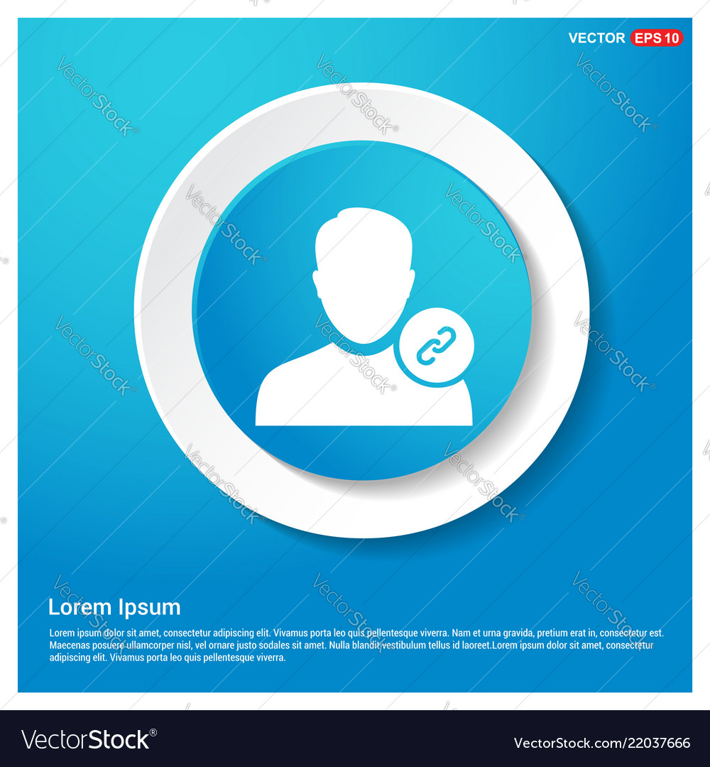 Link attach user icon vector image Link attach user icon