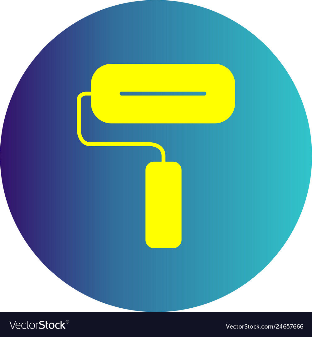 Paint roller icon Royalty Free Vector Image VectorStock