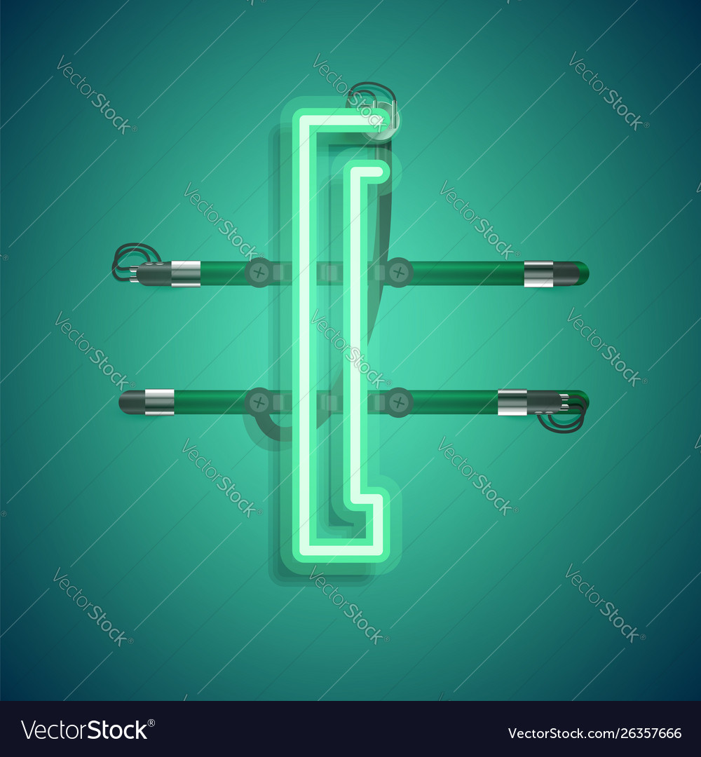 Realistic neon character with wires and console vector image Realistic neon character with wires and console