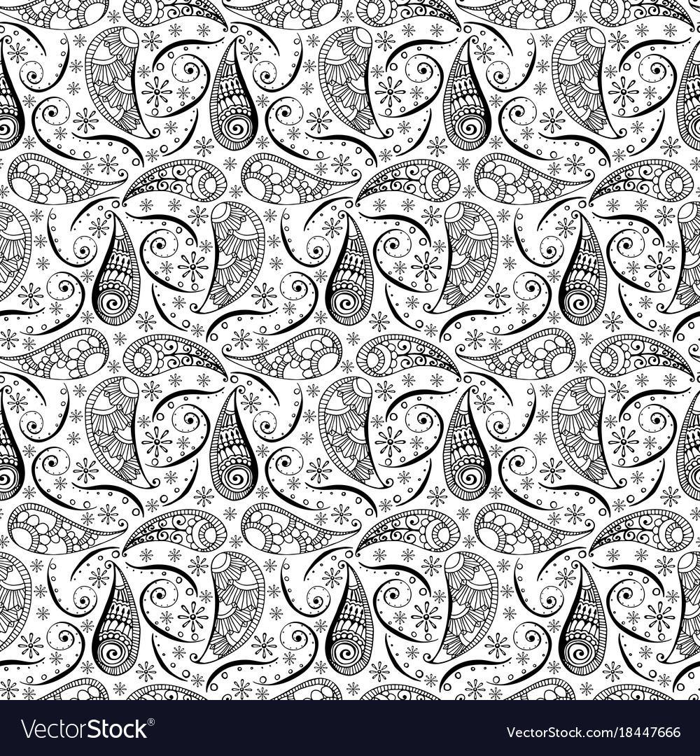 Seamless pattern of hand draw style