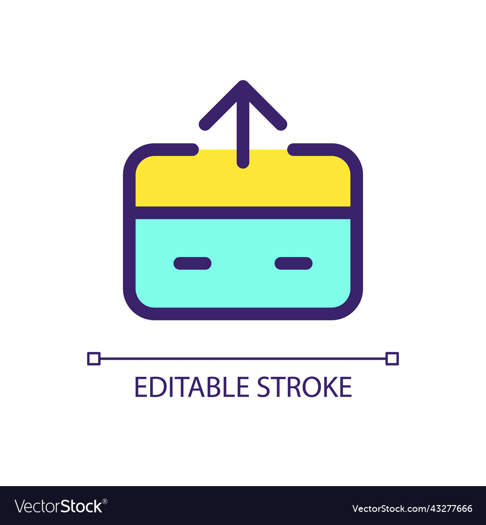 Send money pixel perfect rgb color ui icon vector image Send money pixel perfect rgb color ui icon