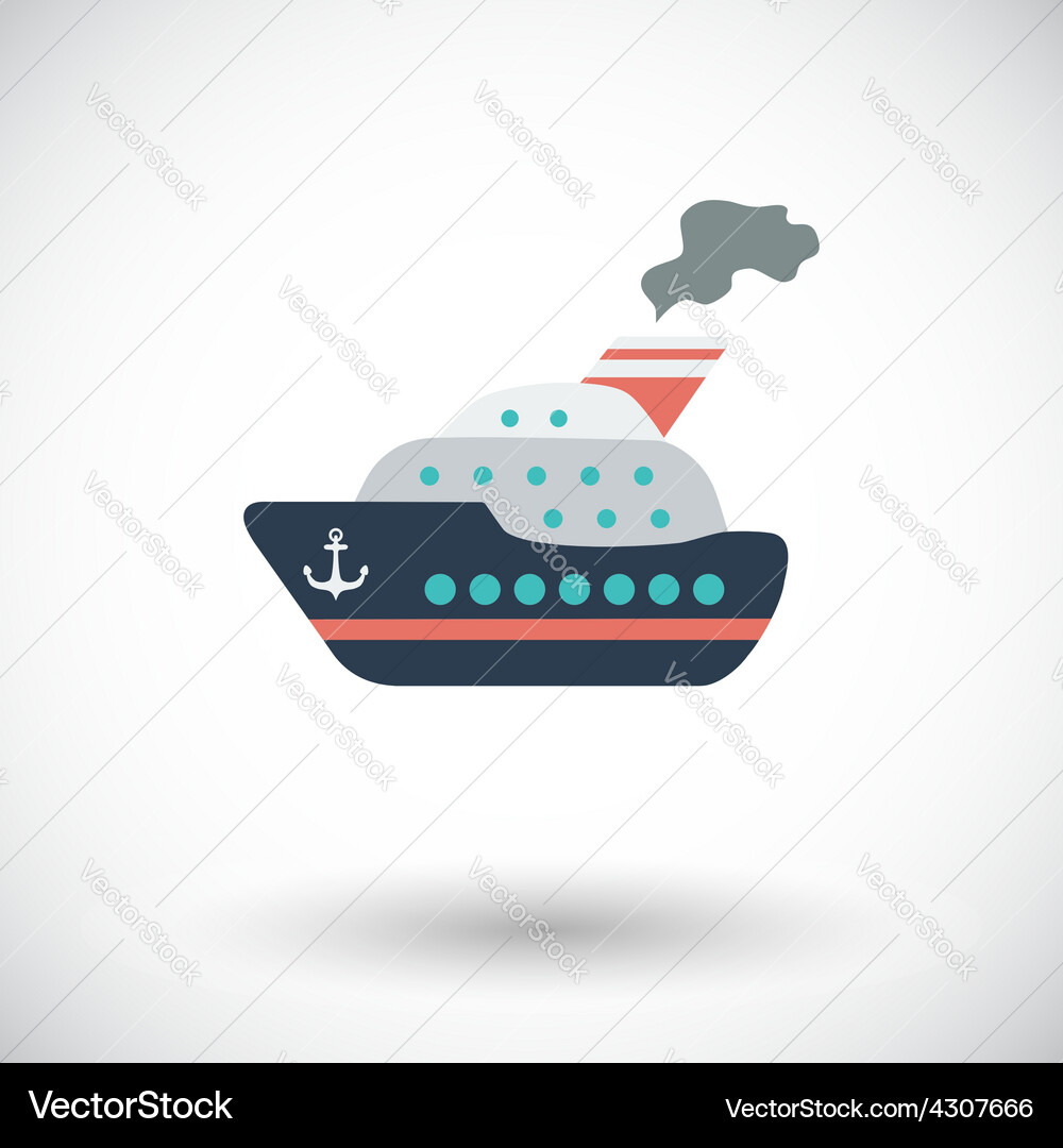Ship flat icon Royalty Free Vector Image - VectorStock