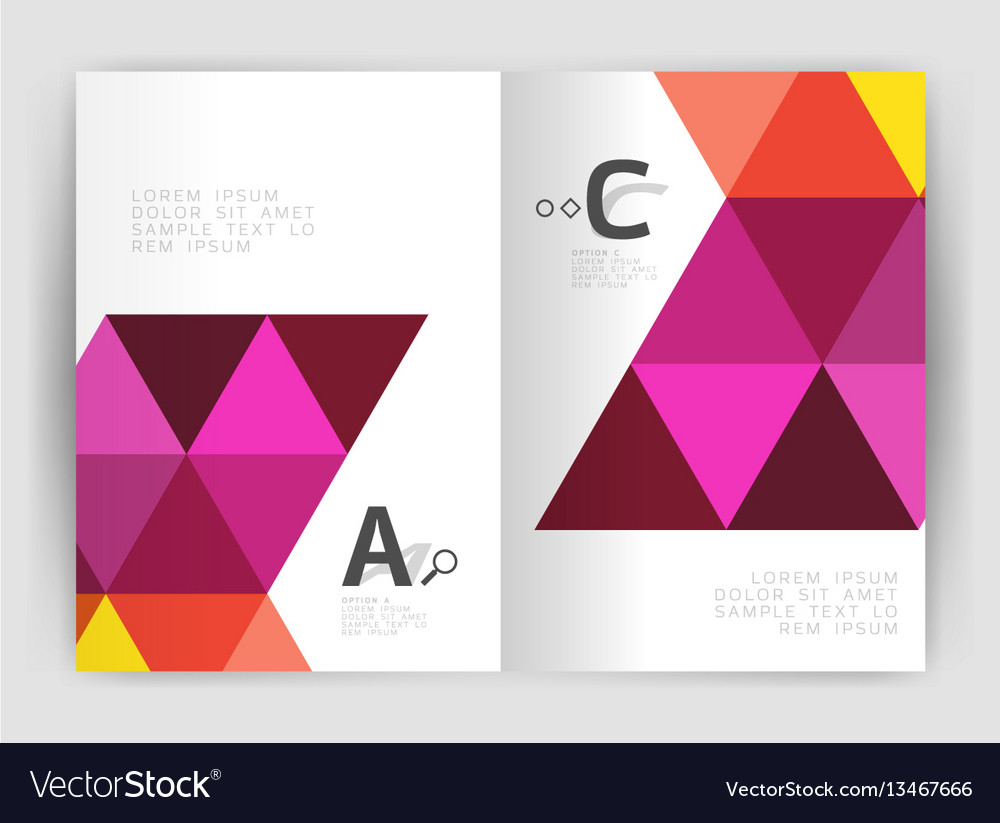Triangle print template vector image Triangle print template