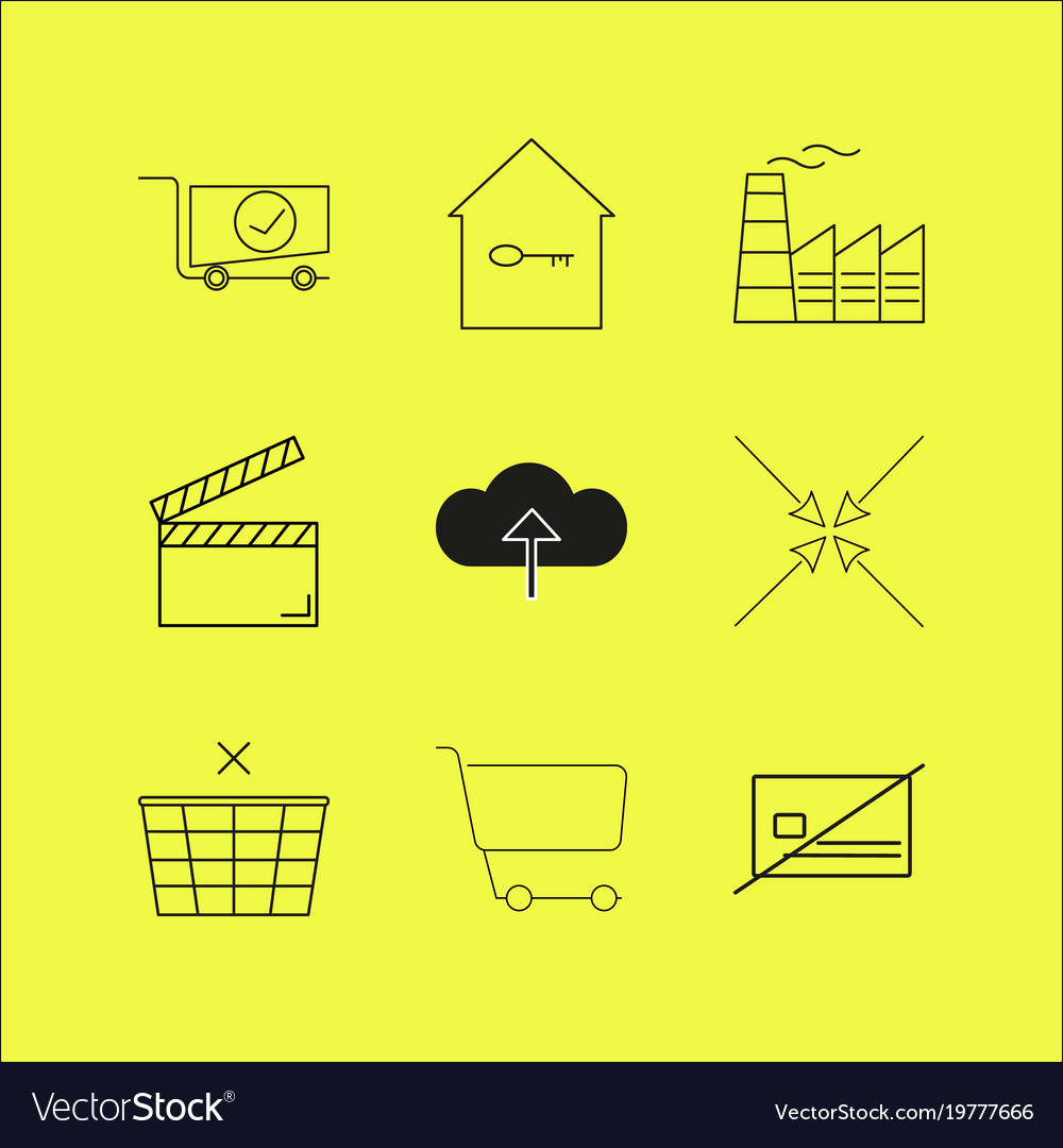 Web linear icon set simple outline icons