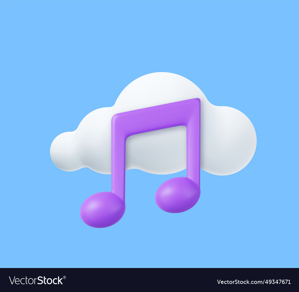 3D Musik Speicher Wolken