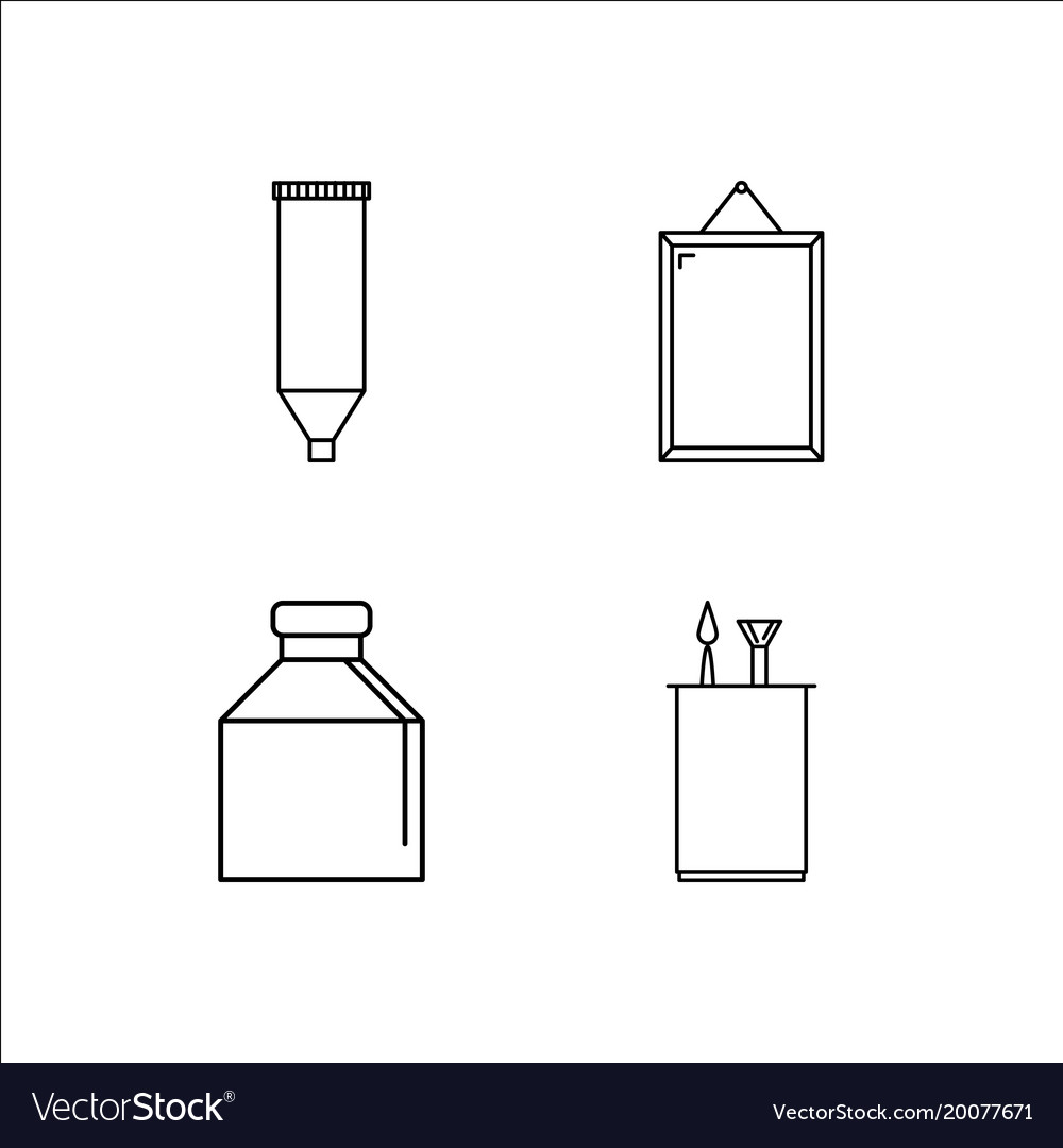 Design and studio simple linear icon setsimple