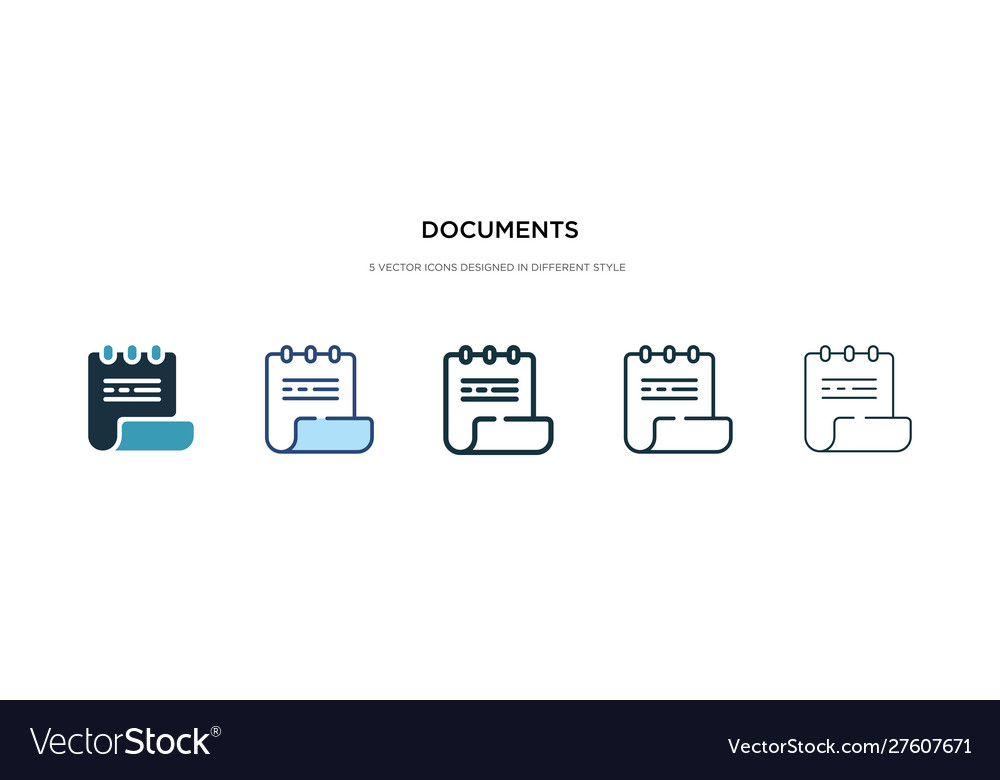 Documents icon in different style two colored