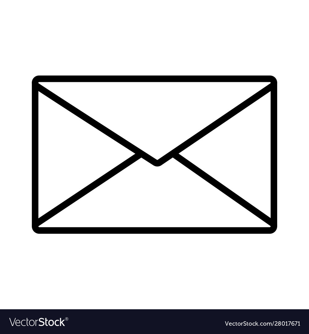 Envelope closed in white background