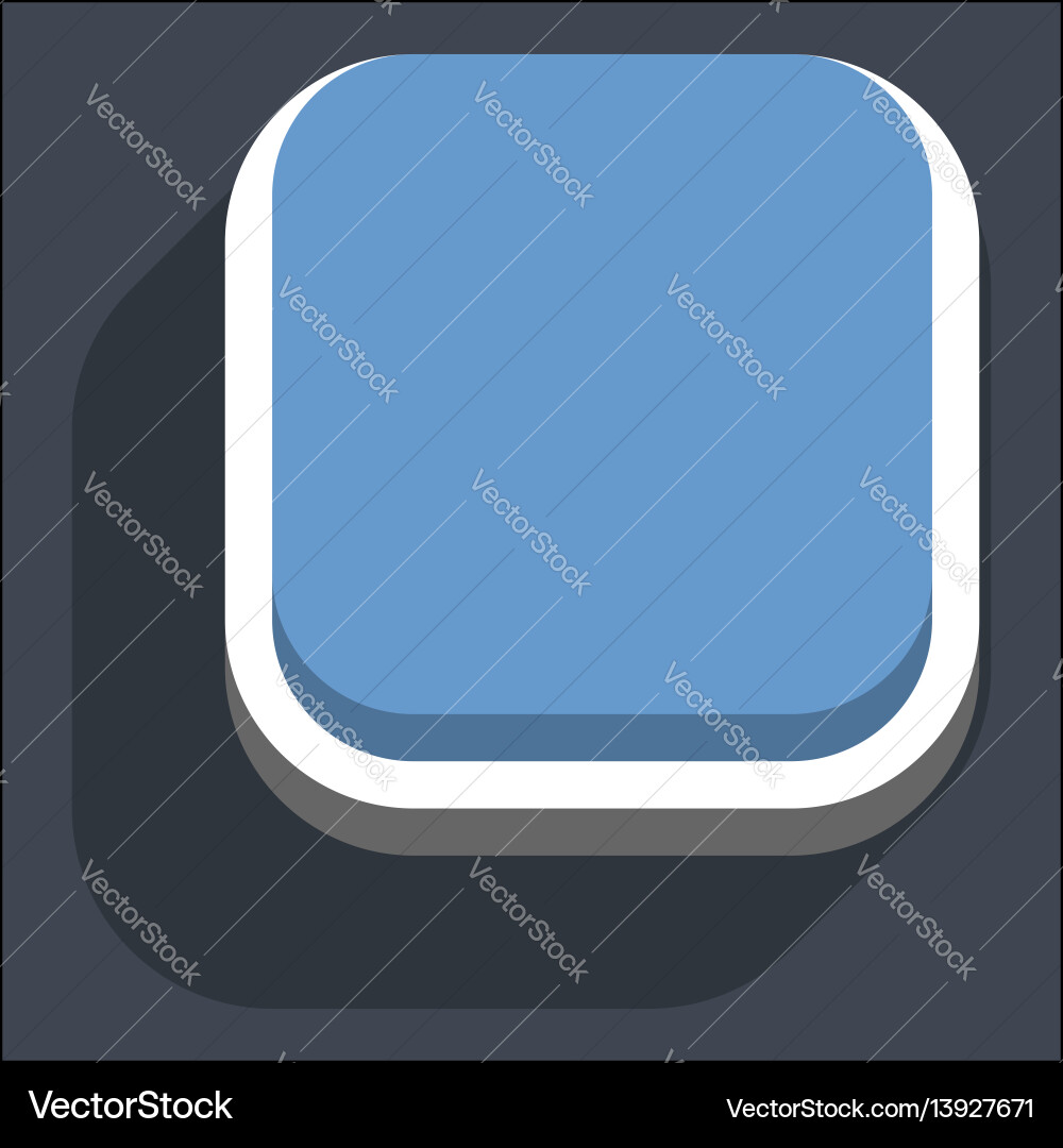 Flat blank square web internet button Royalty Free Vector