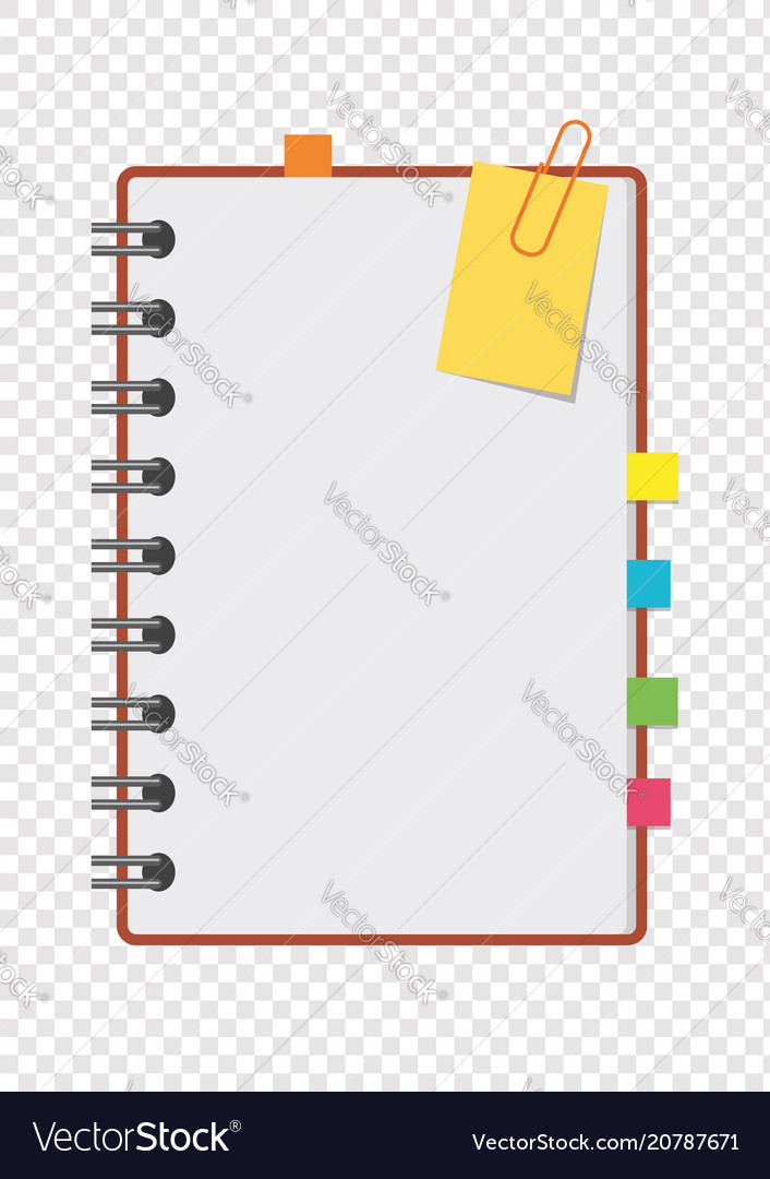 Half a color open notepad on spring vector image Half a color open notepad on spring