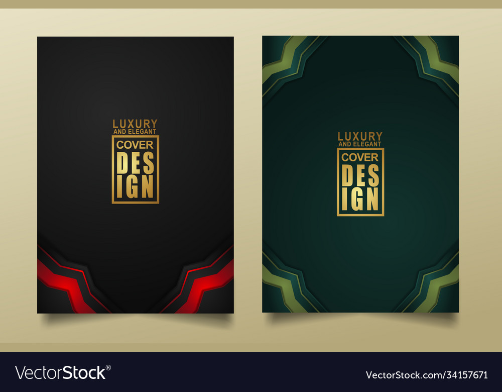 Set cover design template with luxury and elegant