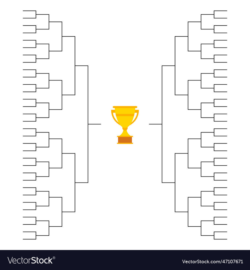 Set of bracket sport tournament blank elimination Vector Image