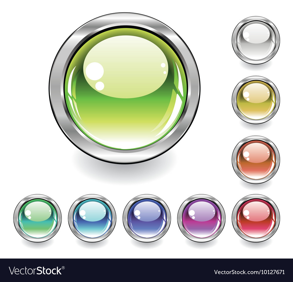 Set of glossy buttons