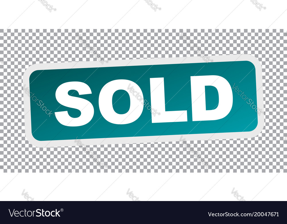 Sold stamp flat icon