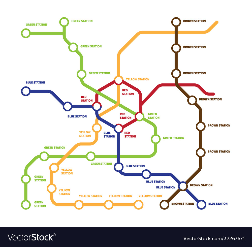 Subway Map Template - Highspeed Network