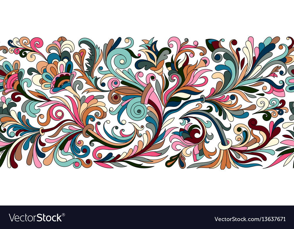vintage floral baroque seamless