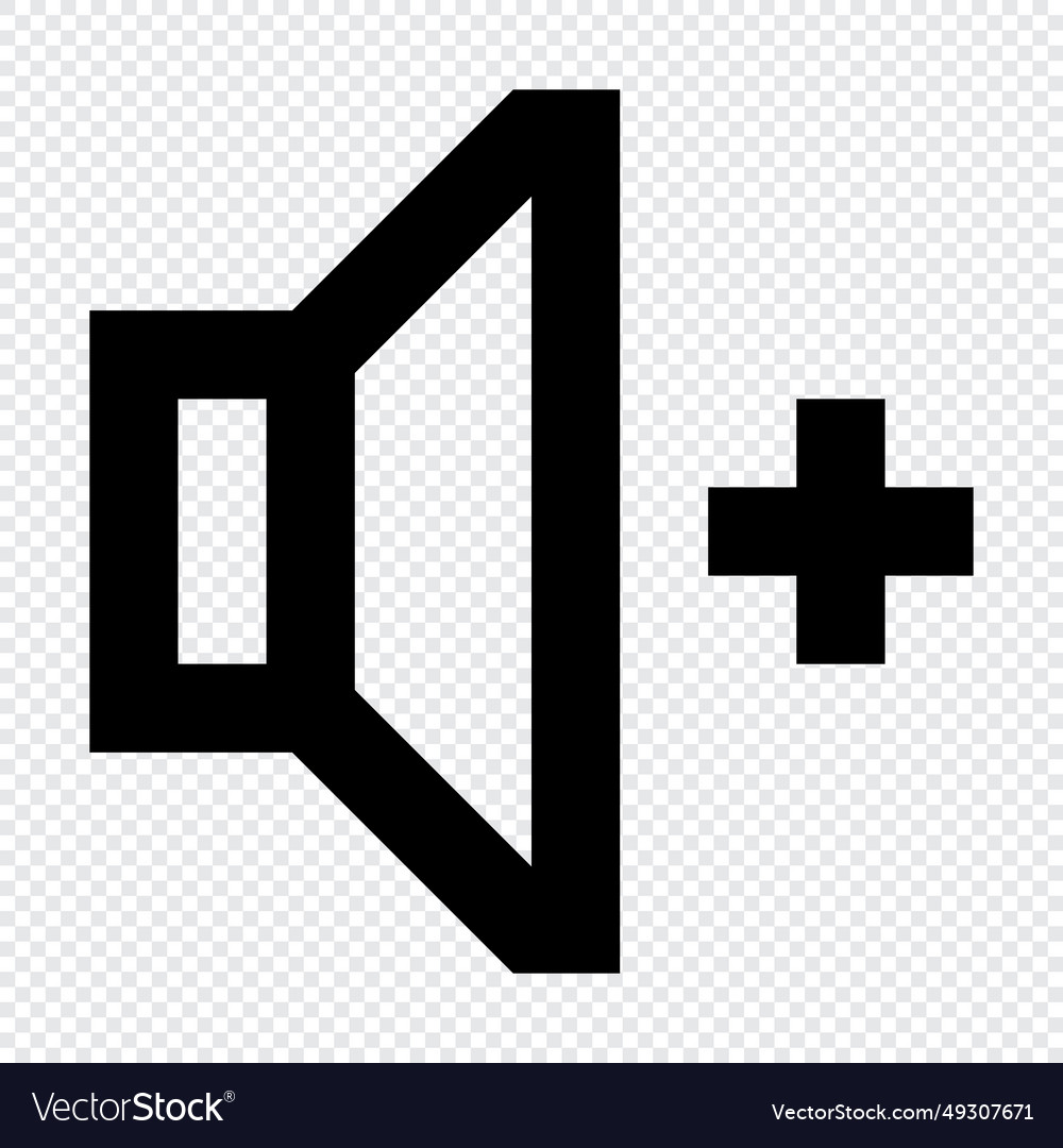 Volume up icon suitable for website ui design vector image Volume up icon suitable for website ui design