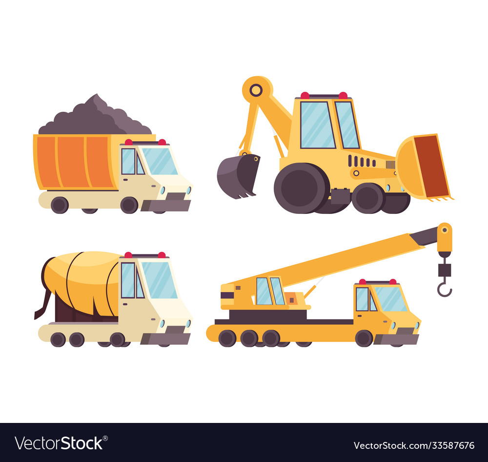 Baumaschinen Ausrüstung Sammlung vector image Baumaschinen Ausrüstung Sammlung