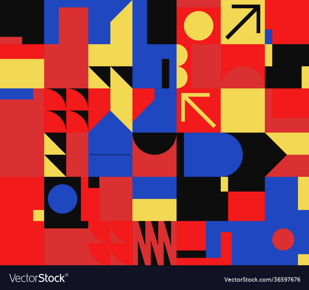 Deconstructed abstract pattern design vector image Deconstructed abstract pattern design