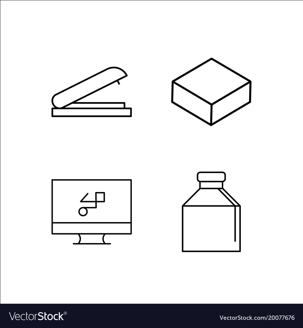 Design and studio simple linear icon setsimple
