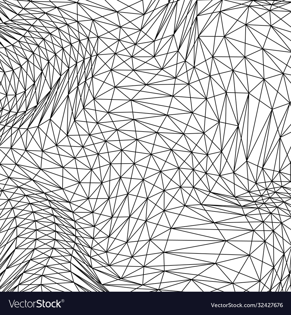Geometric low poly triangle linear background vector image Geometric low poly triangle linear background