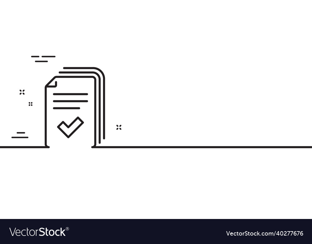 Handout line icon documents example sign minimal