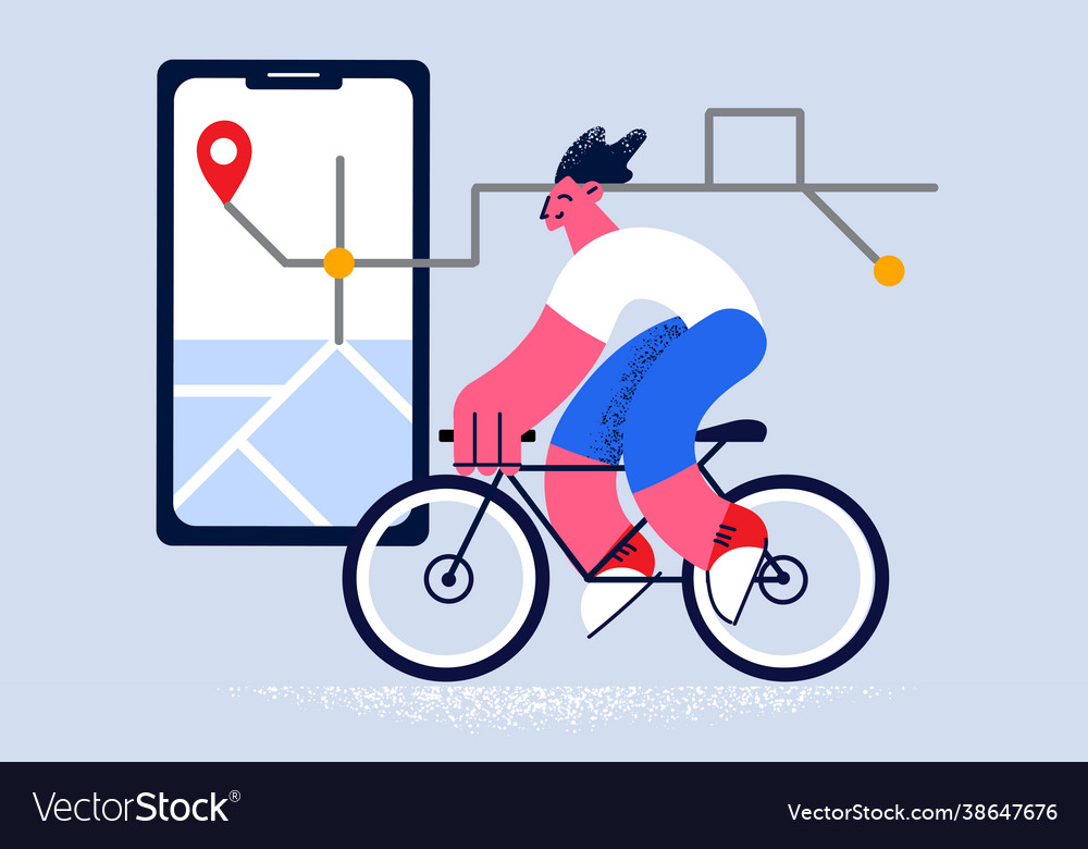 Navigation application with location pin concept vector image Navigation application with location pin concept