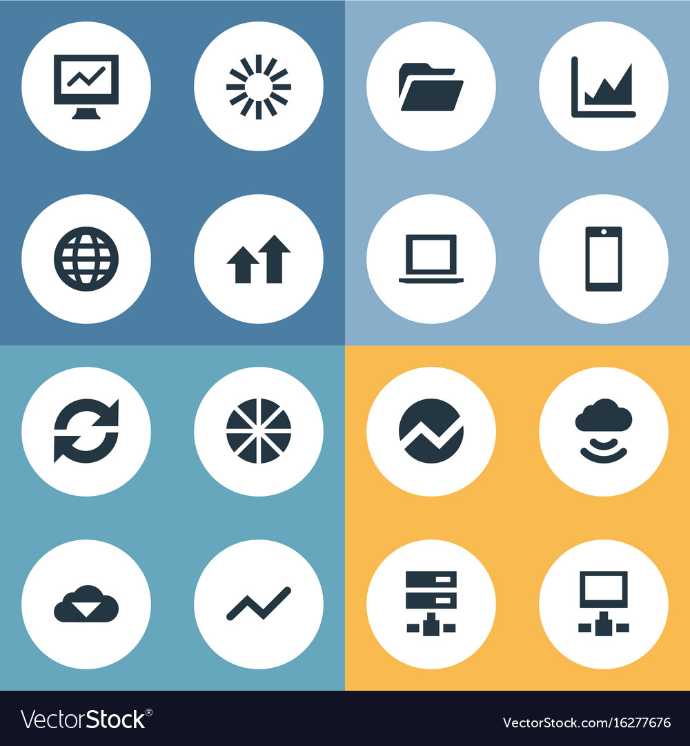 Set of simple data icons