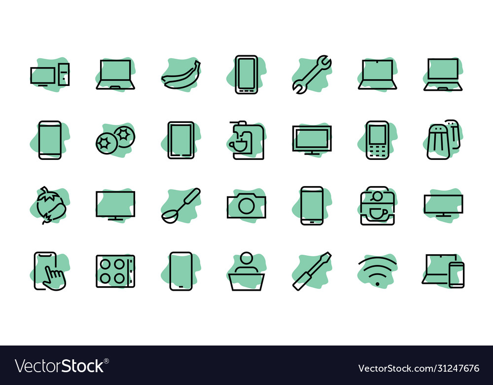 Set smart devices and gadgets computer