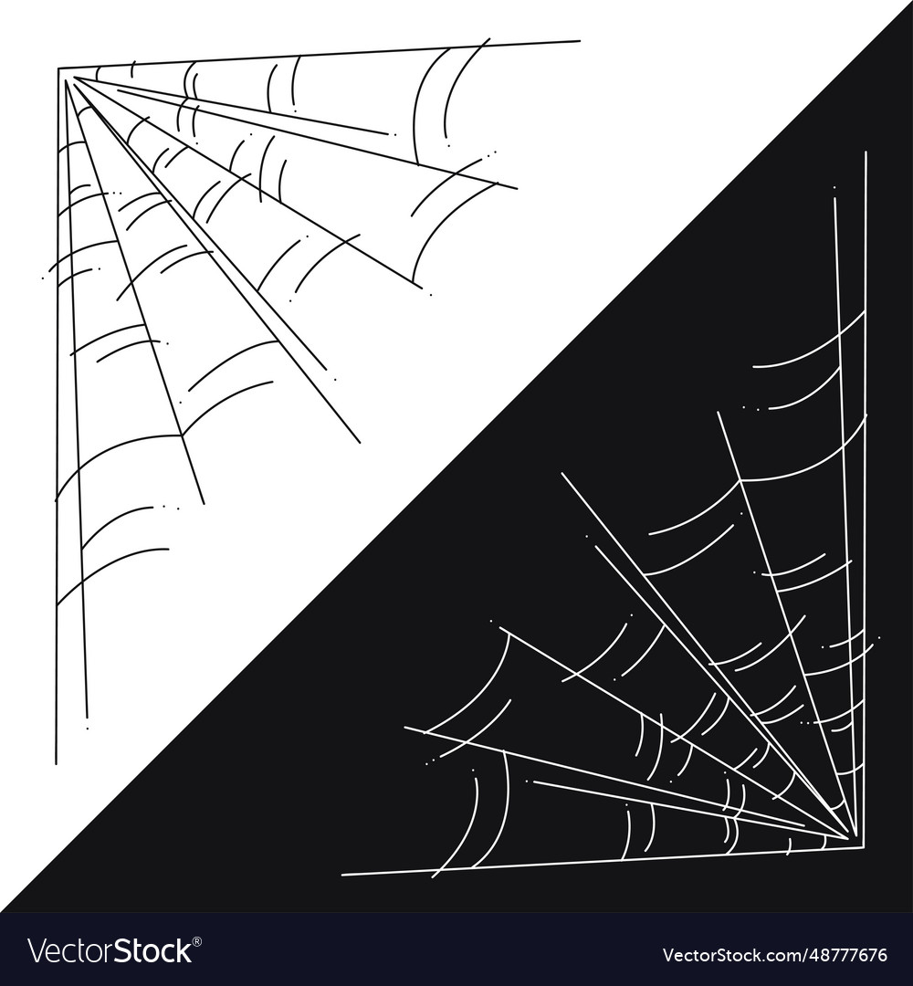 Small set with two spider web as a symbol