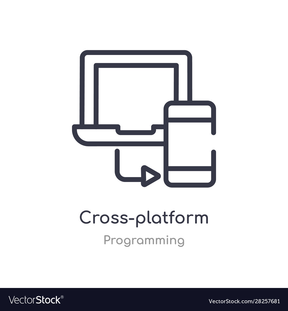 Cross-platform outline icon isolated line from