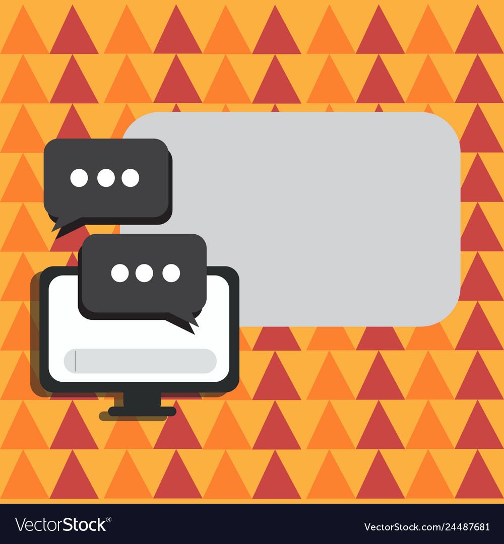 Desktop computer monitor screen with progress bar vector image Desktop computer monitor screen with progress bar