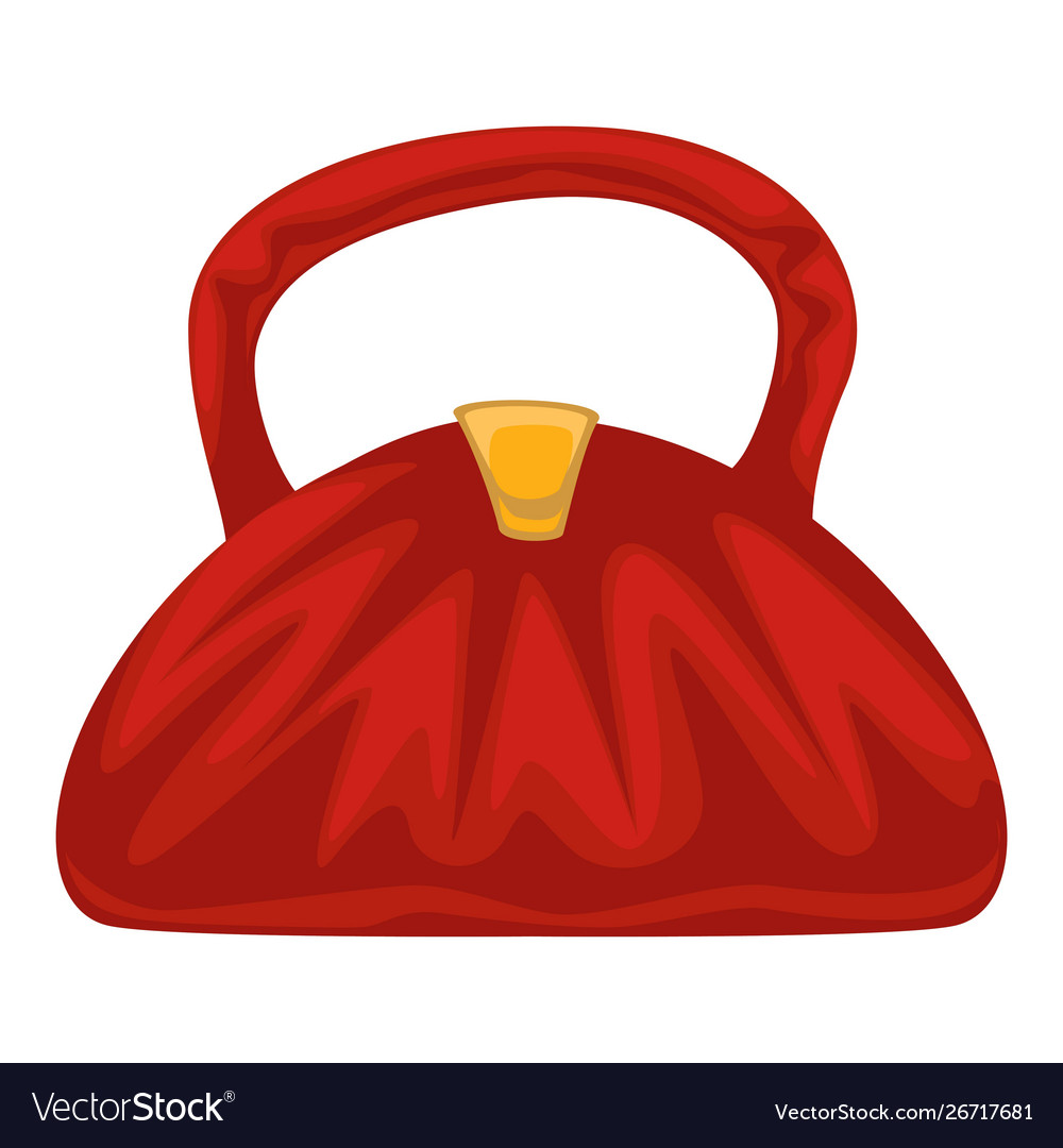 Female bag or handbag red vintage purse isolated Vector Image