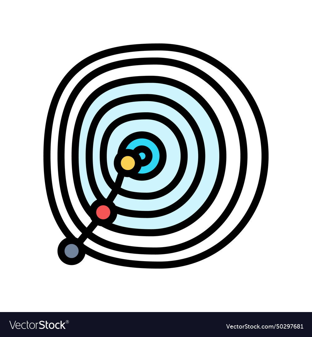 Gradienten descent algorithm color icon
