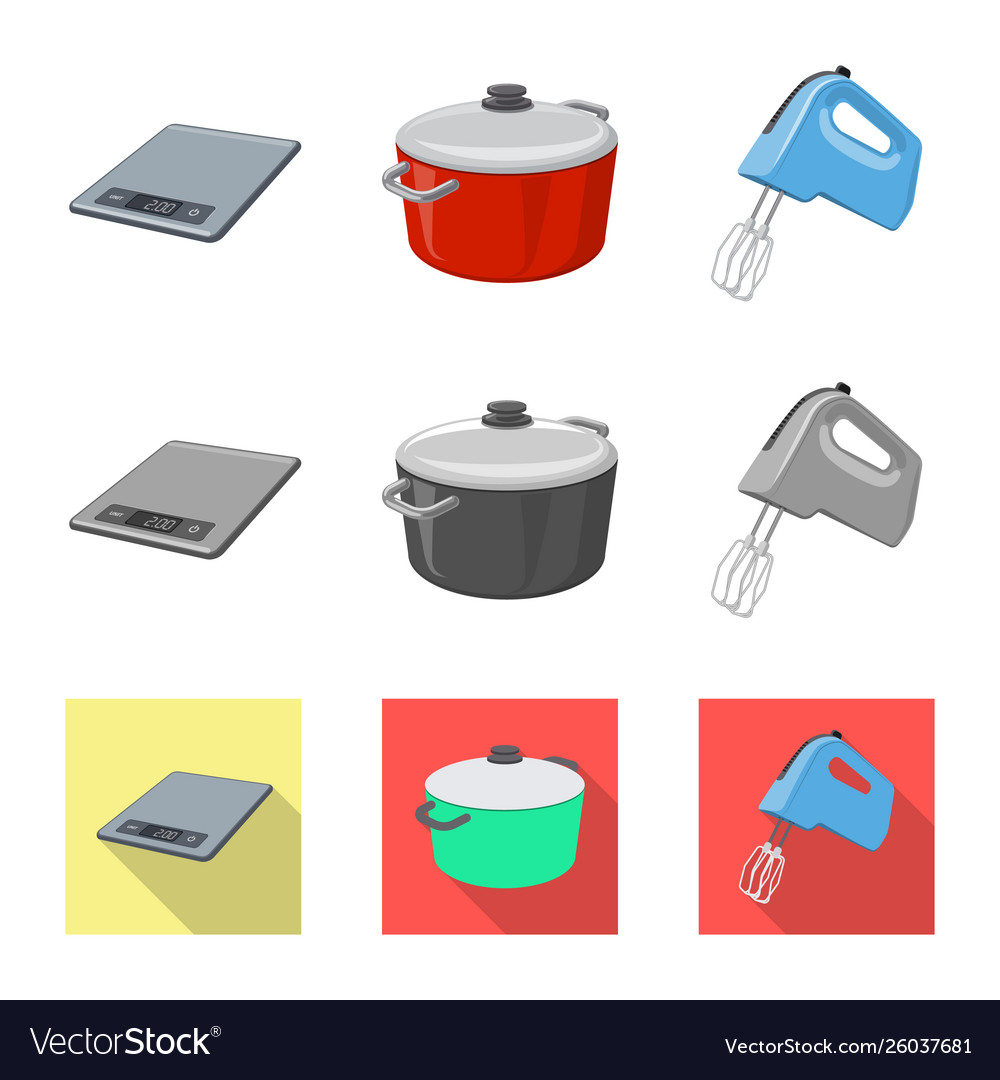 Kitchen and cook icon set