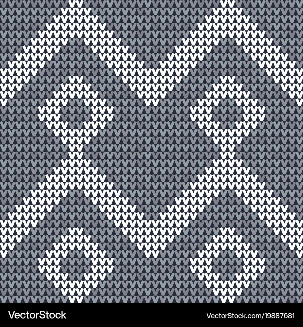 Knitted seamless fabric pattern background Vector Image