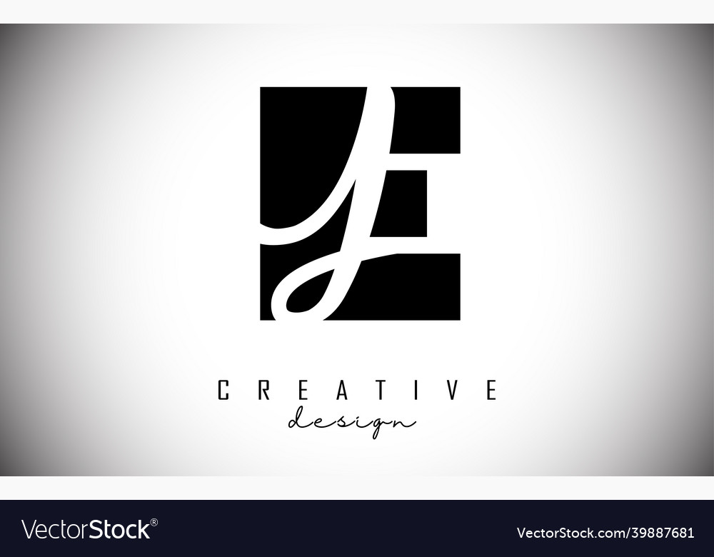 Letters ey logo with a minimalist design Vector Image