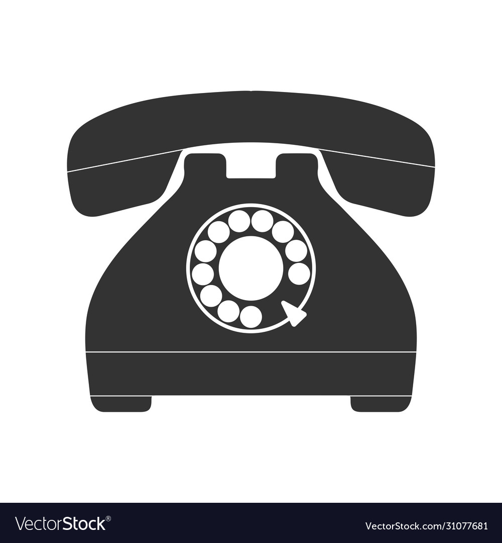Phone with a rotary dialer simple icon vector image Phone with a rotary dialer simple icon