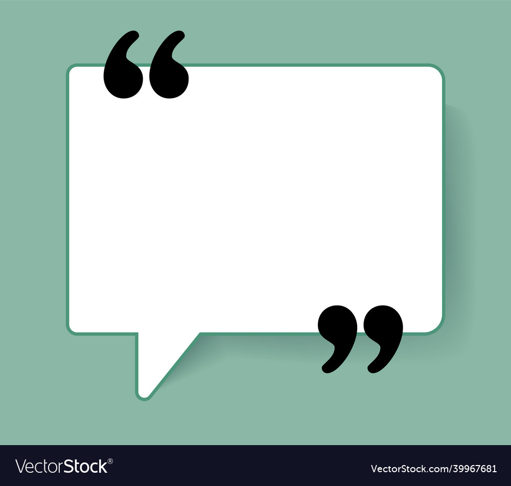 Premium Vector  A banner with a place for a quote quotation marks on a  white paper sheet empty paper