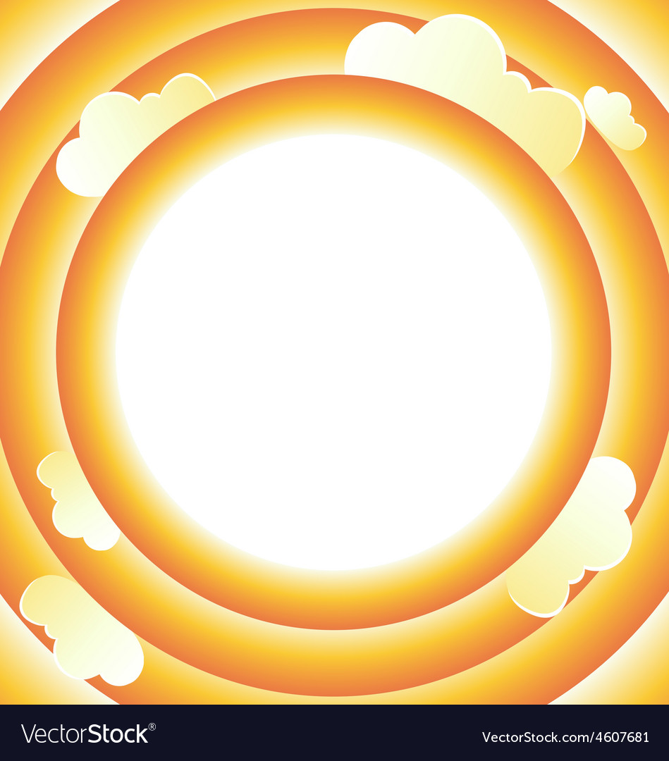 Round frame with clouds