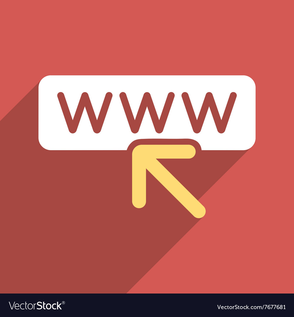 Select website flat longshadow square icon