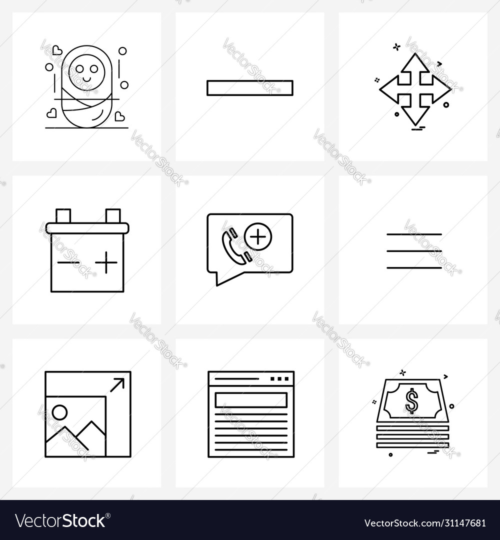 Set 9 ui icons and symbols for checklist call