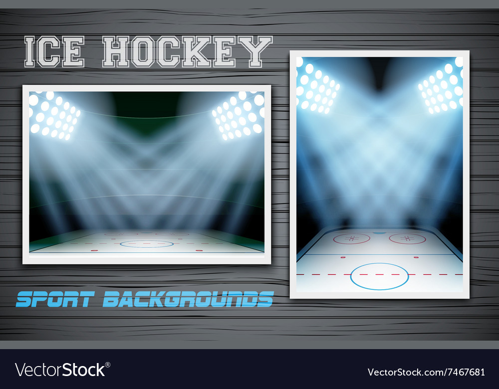 Set backgrounds of ice hockey arena Royalty Free Vector