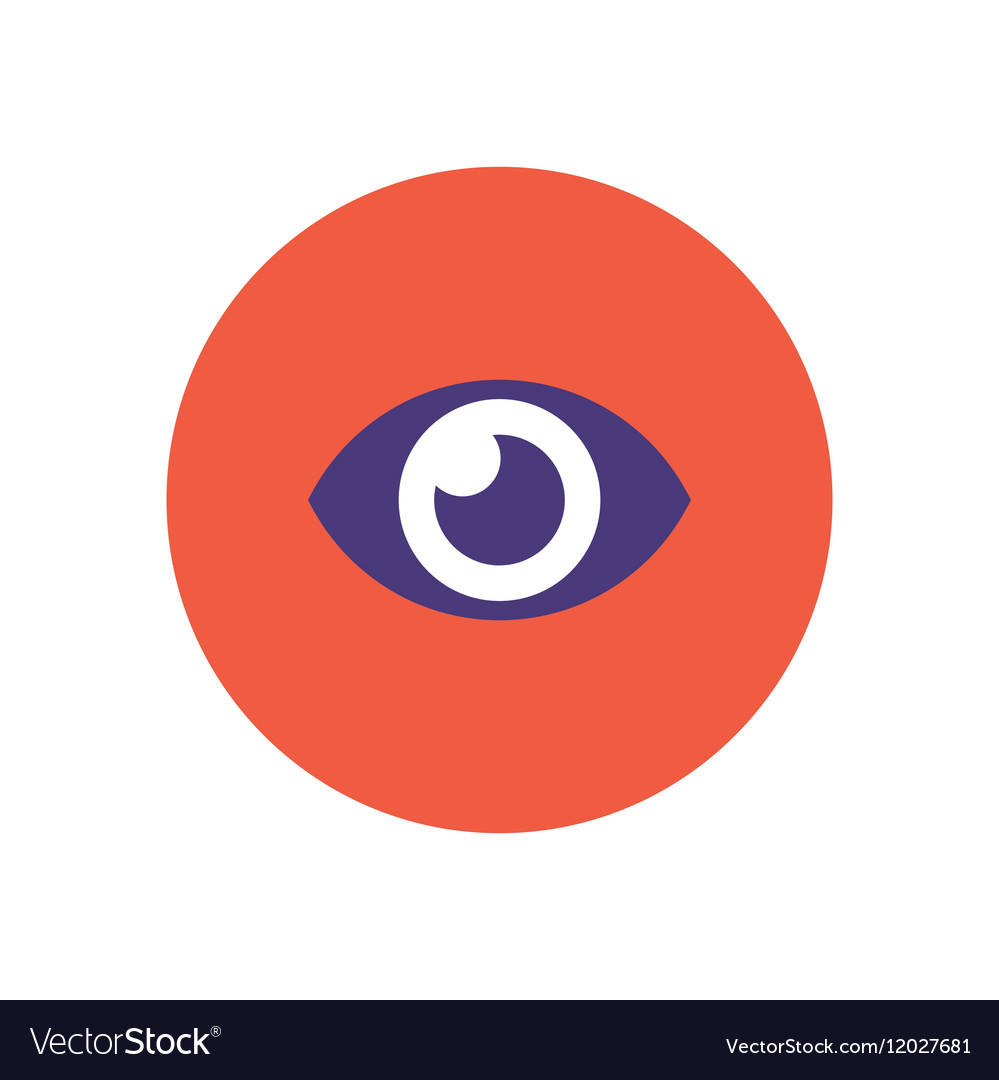 Stylish icon in color circle human eye Royalty Free Vector