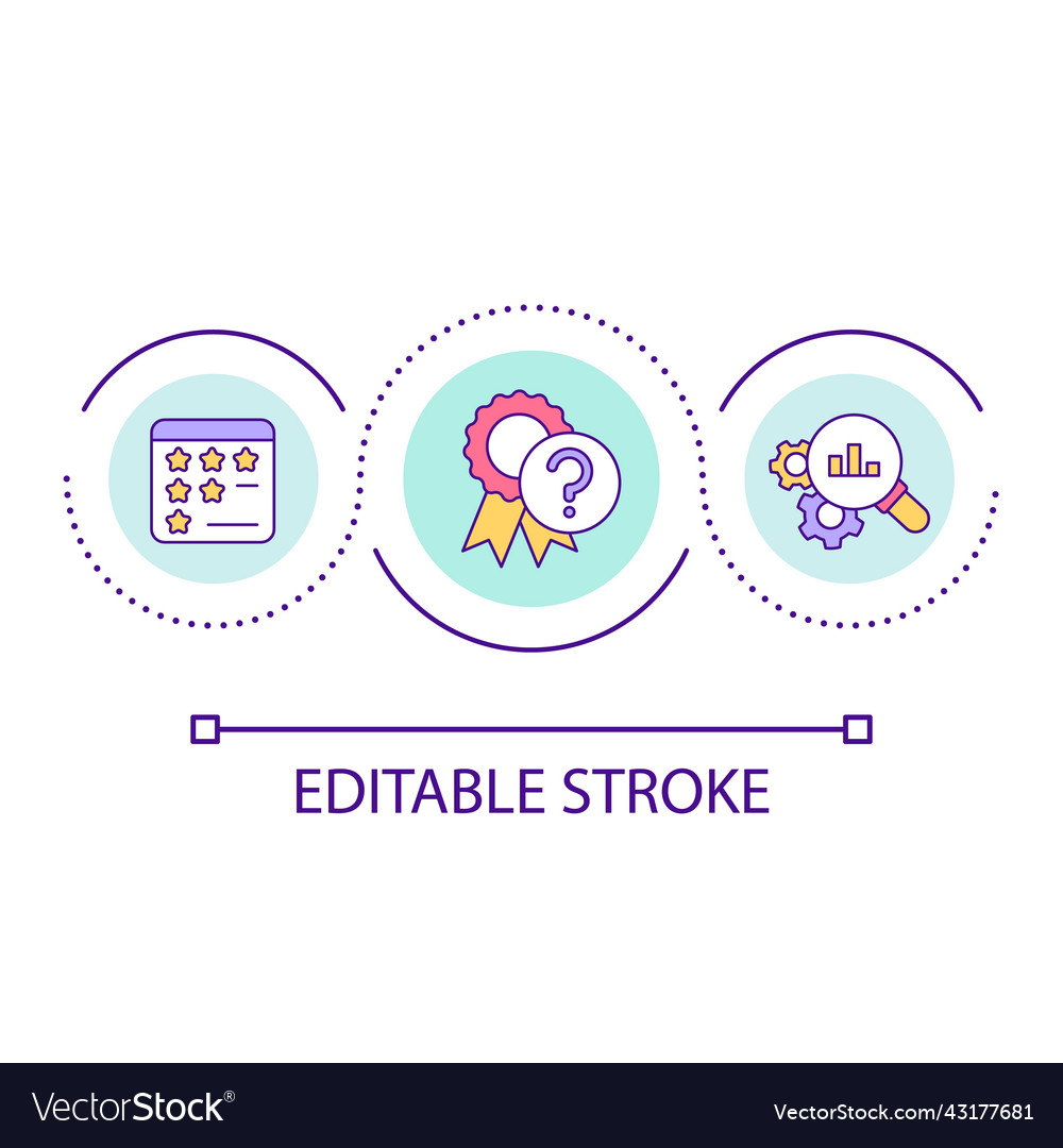 Suspicious rating loop concept icon vector image Suspicious rating loop concept icon