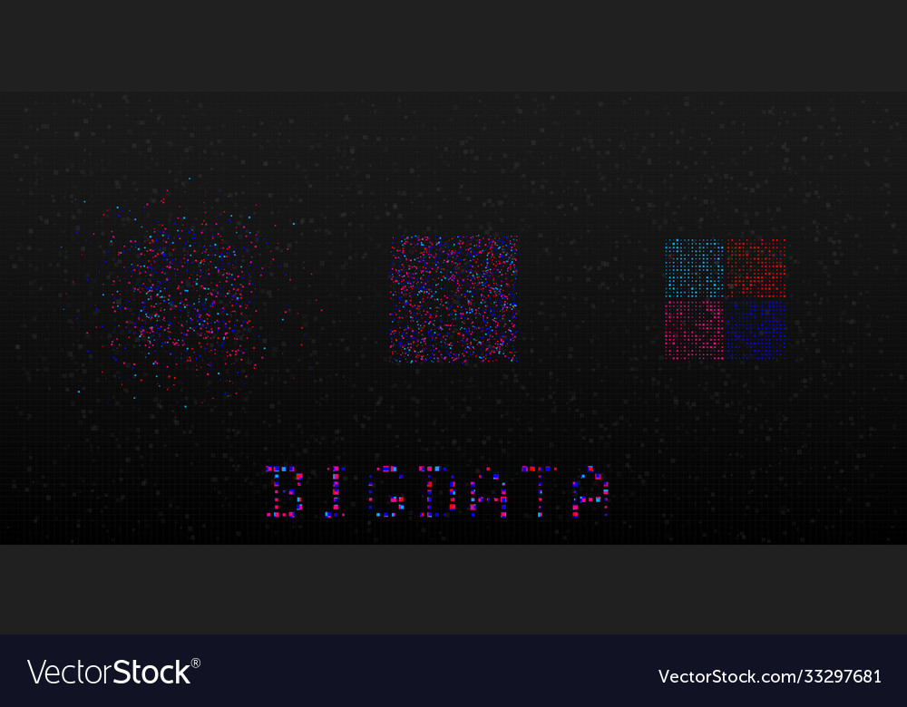 Visualization big data analytics process vector image Visualization big data analytics process