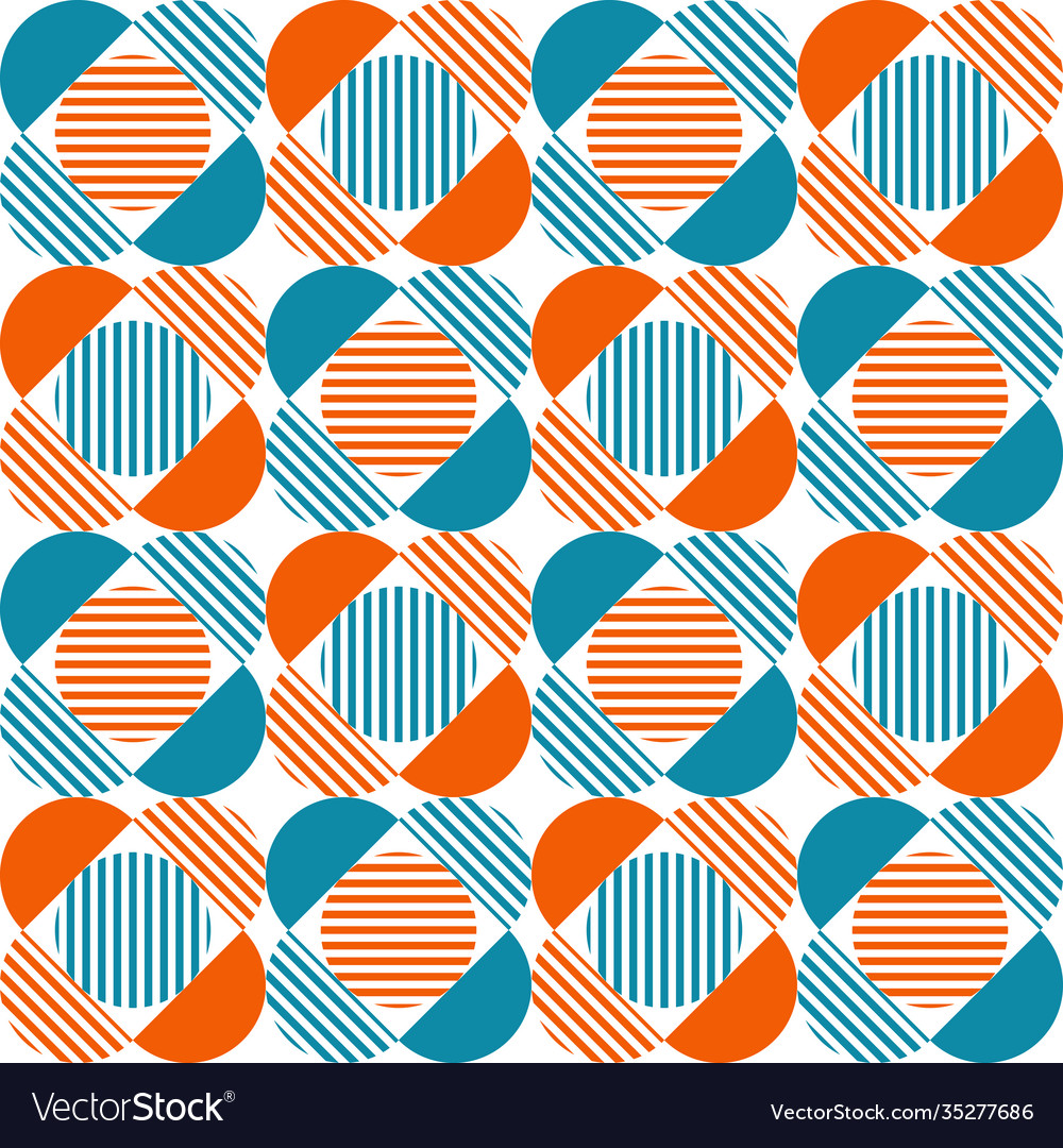 Abstract geometric pattern mid century style Vector Image