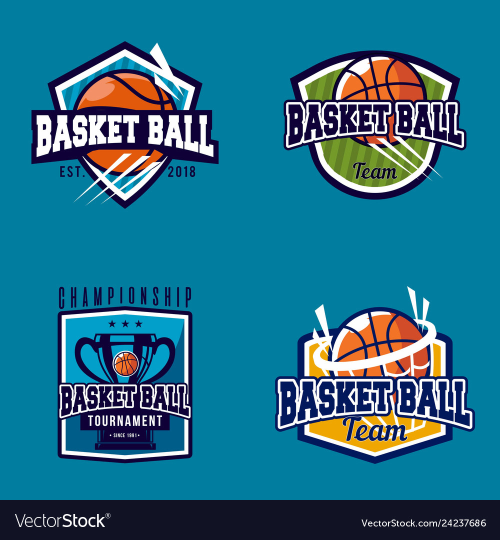 Basketball logo badge vector image Basketball logo badge