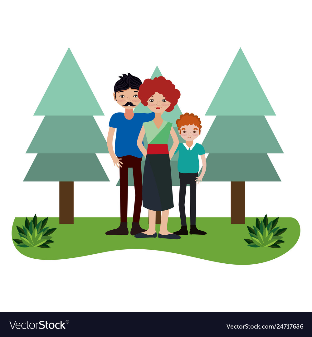 Cute family cartoon